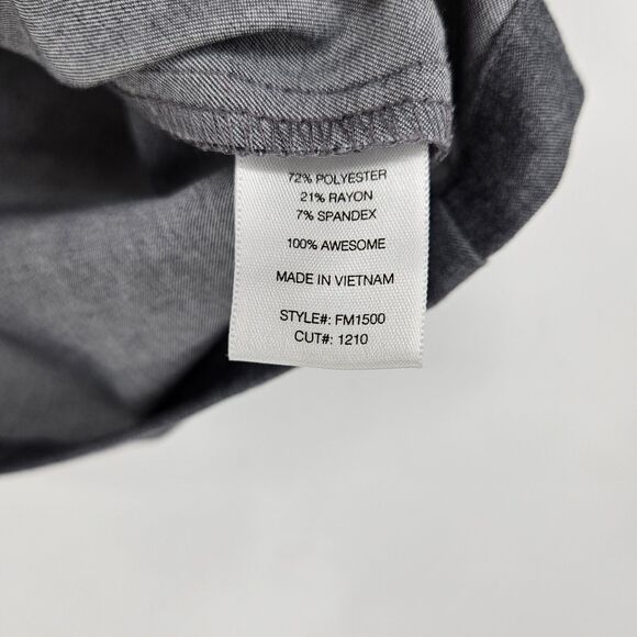 FIGS Scrub Top Mens XS Leon Heather Graphite Three Pocket Technical Uniforms - Picture 3 of 10